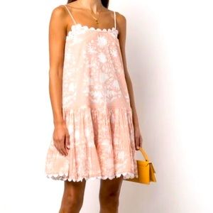 Juliet Dunn scalloped floral mini